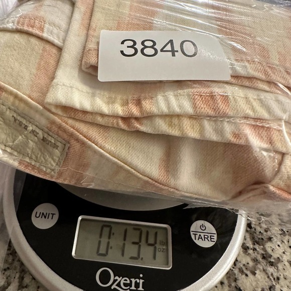 Adriano Goldschmied The Stilt Cigarette Leg Jeans Orange/White Chevron Size 26R - Picture 14 of 14